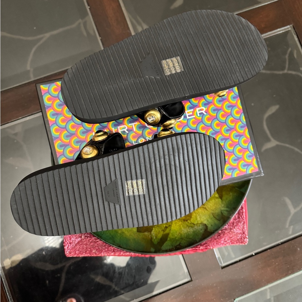 Kurt Geiger orson Eagle head & Crystal studded slide sandals - Picture 3 of 8